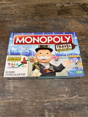 Monopoly, travel world tour board game